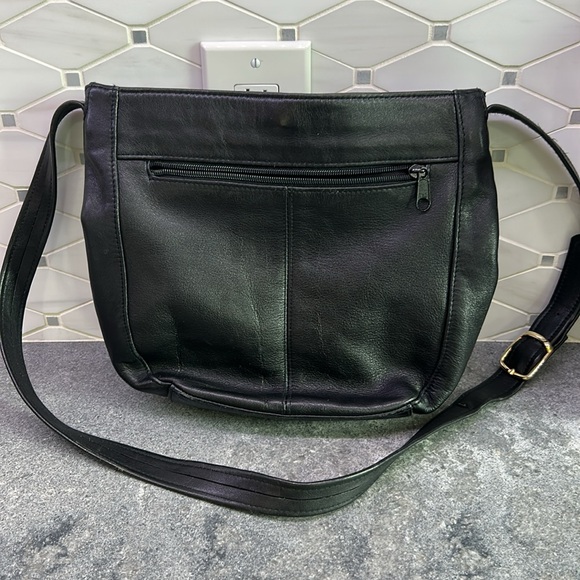 black Tignanello all leather shoulder bag - Picture 2 of 12